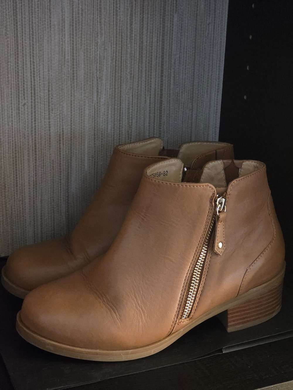 Ros Hommerso Dixon Bootie - Women's Tan Leather Ankle Boot with Side Zip